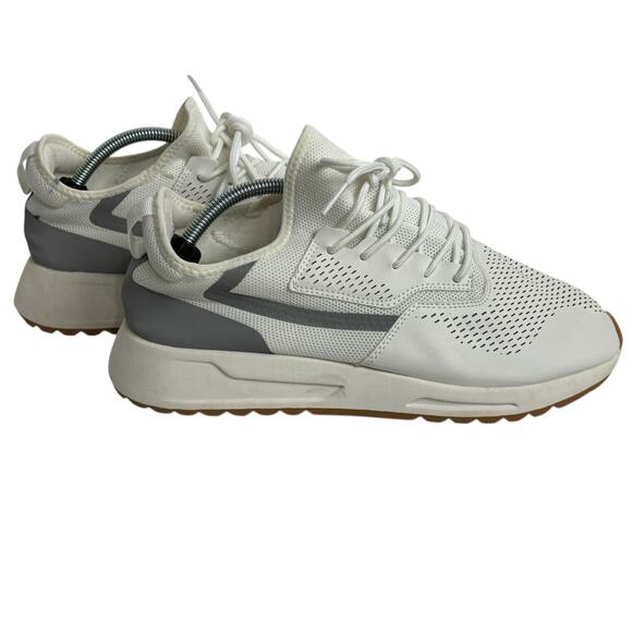 Zara Men's Classic White Sneakers with Gray Detail  EU Size 44, US Size 11 - Picture 13 of 13